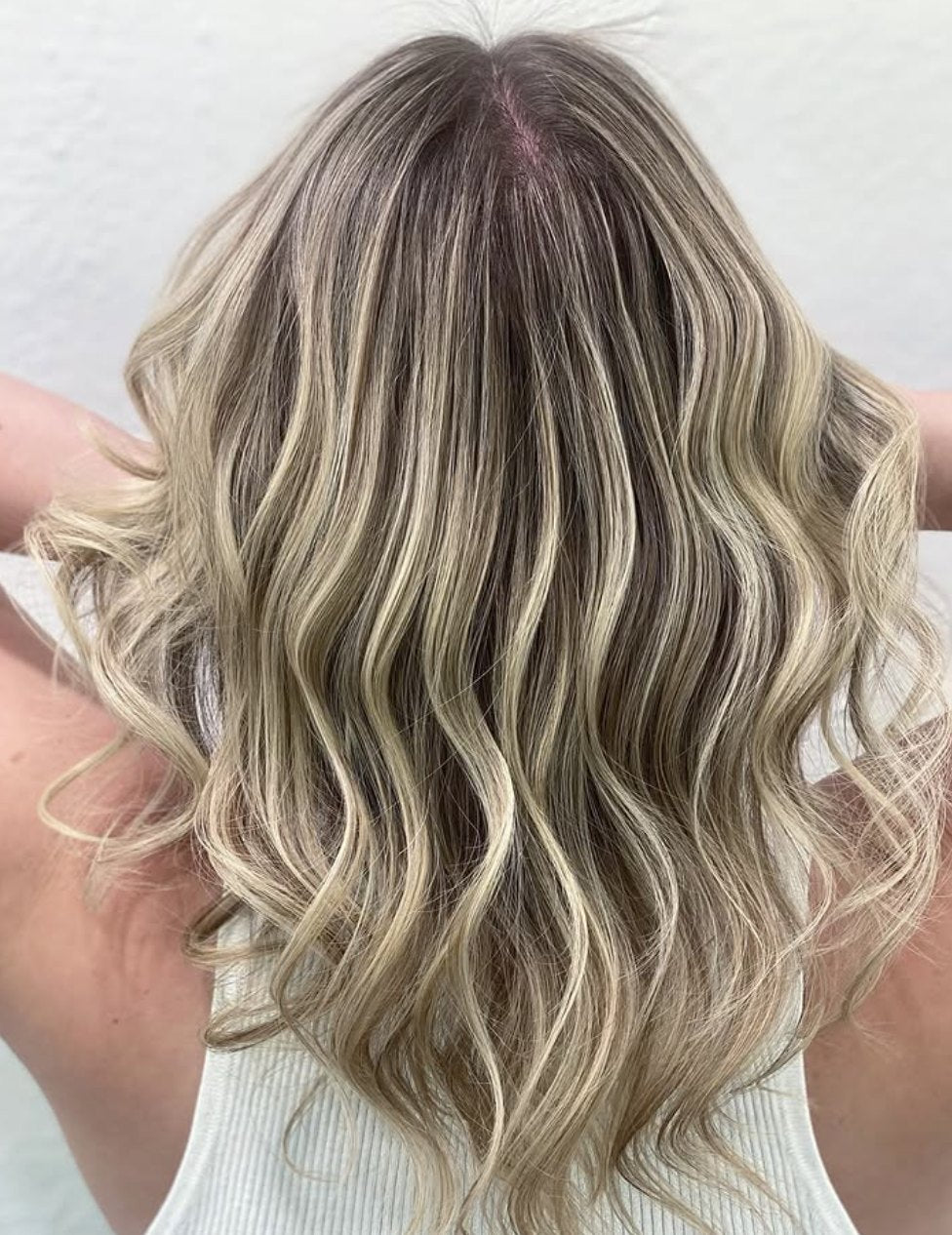 Ash blonde curls at Elevate Salon + Spa, Charlottesville VA