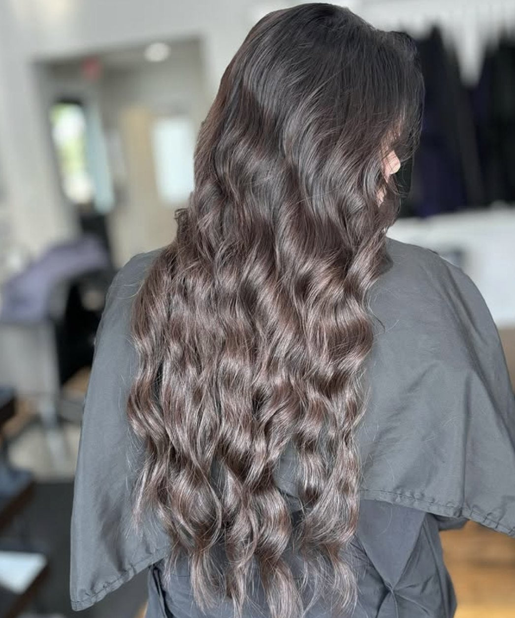 Ash brunette curls at Elevate Salon + Spa, Charlottesville VA
