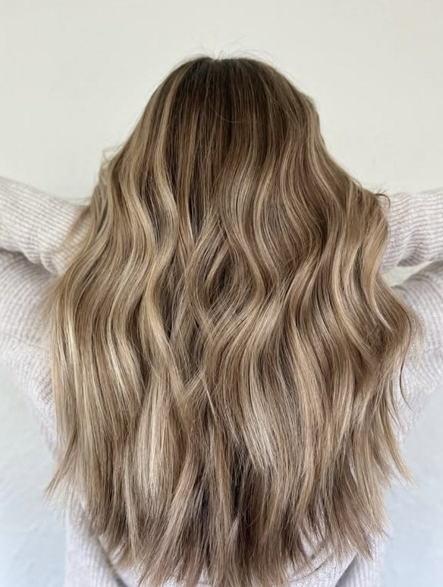 Bronde balayage waves at Elevate Salon + Spa, Charlottesville VA