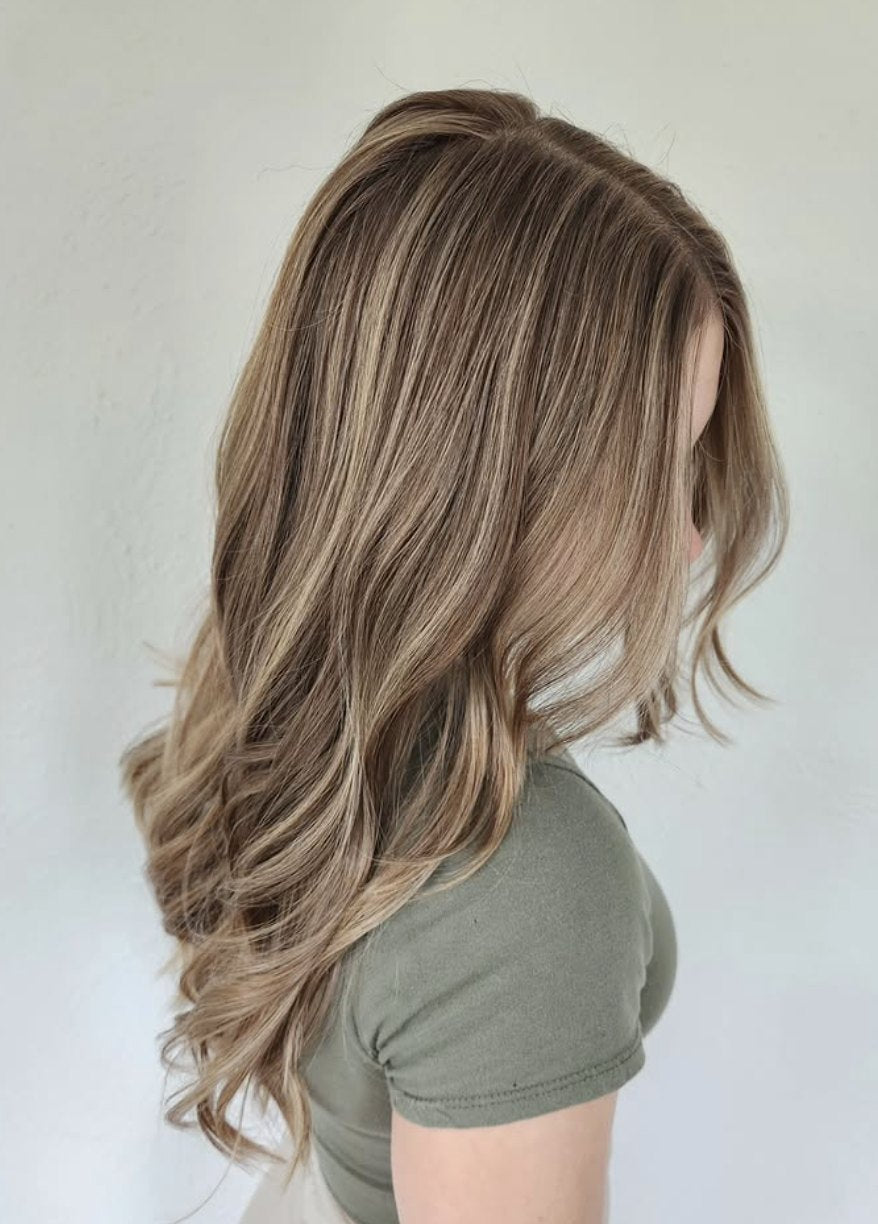 Bronde layered waves at Elevate Salon + Spa, Charlottesville VA