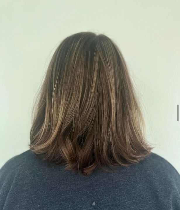 Brown lob before at Elevate Salon + Spa, Charlottesville VA