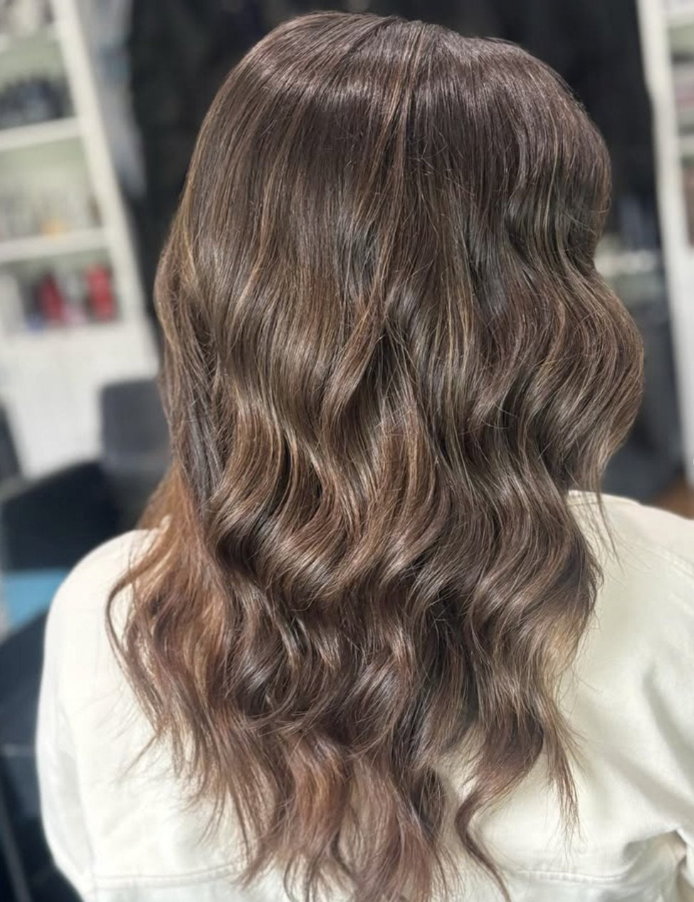 Brunette waves at Elevate Salon + Spa, Charlottesville VA