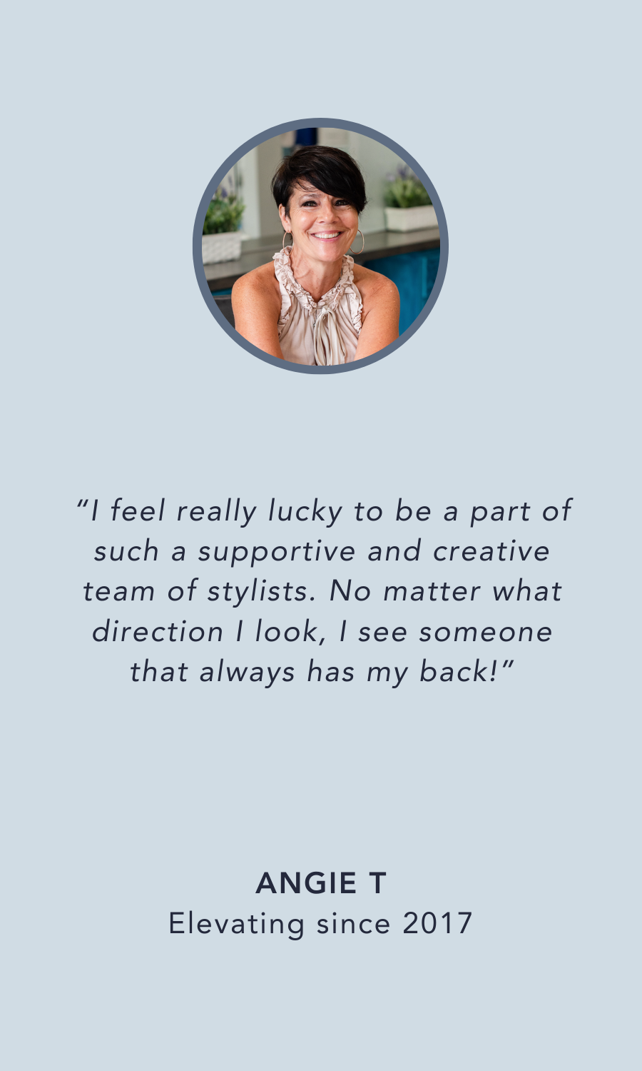 Team quote from Angie T