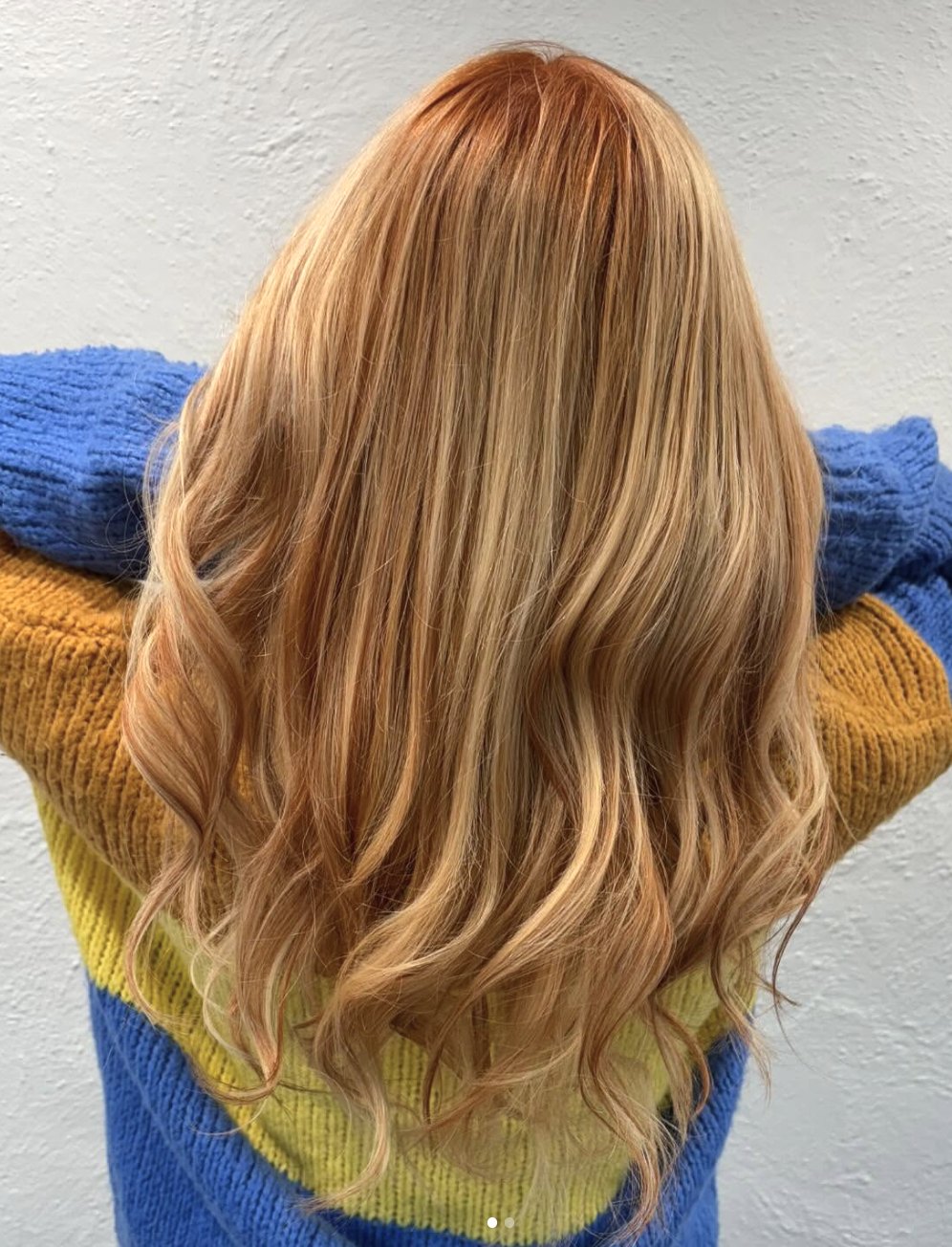 Copper blonde waves at Elevate Salon + Spa, Charlottesville VA