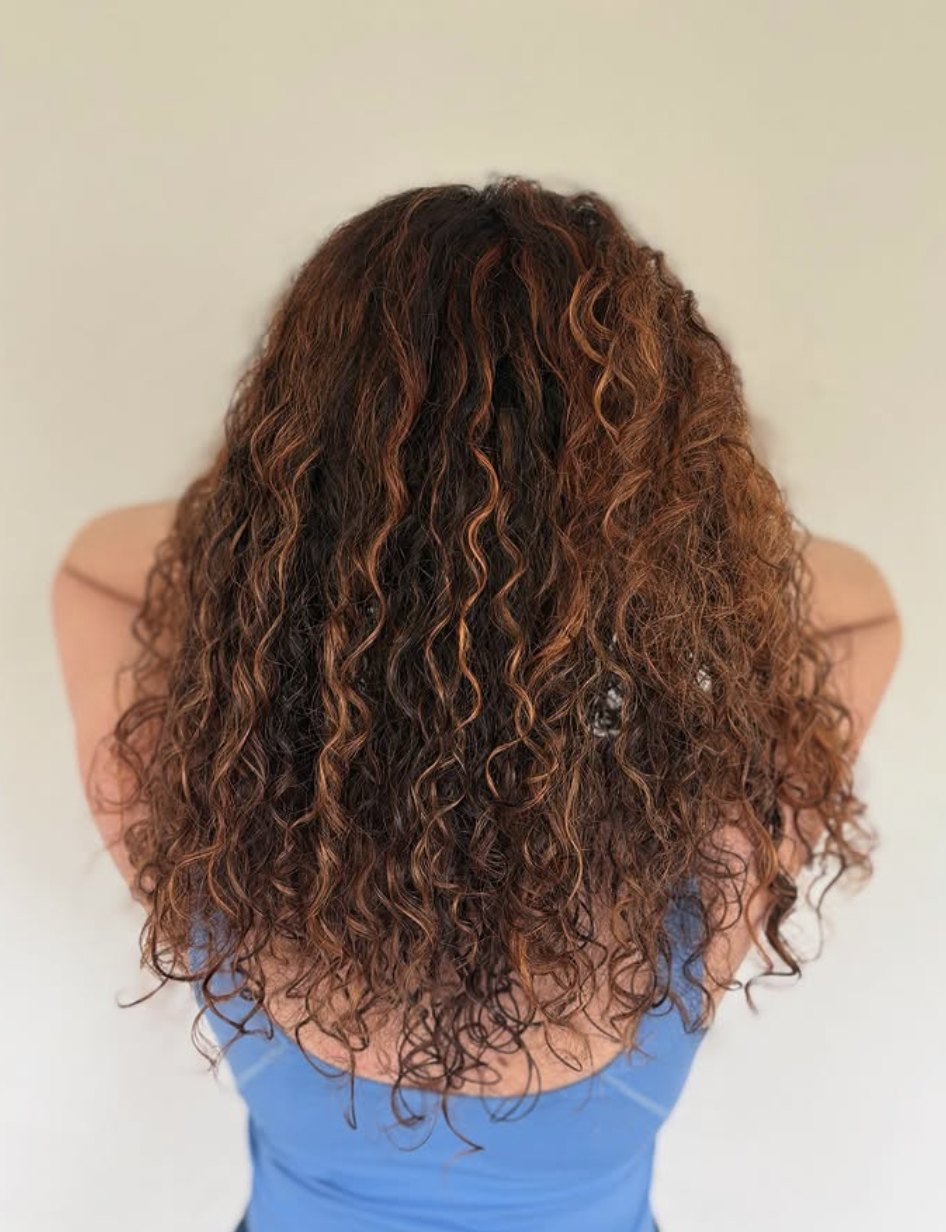 Copper curls at Elevate Salon + Spa, Charlottesville VA