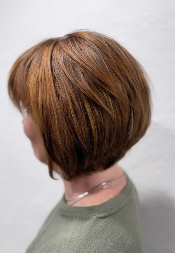 Copper stacked bob at Elevate Salon + Spa, Charlottesville VA
