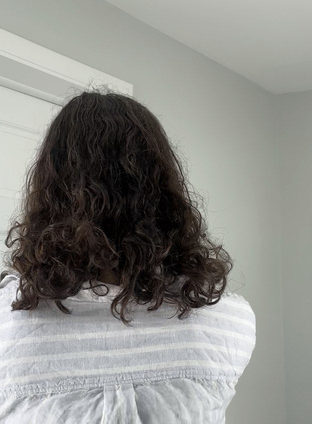 Curly hair after at Elevate Salon + Spa, Charlottesville VA