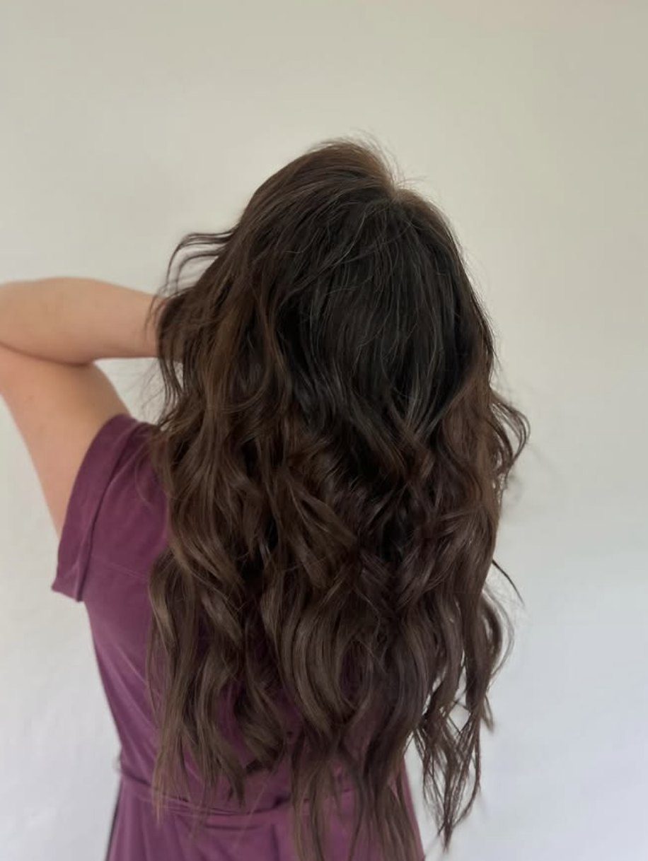 Dark brunette waves at Elevate Salon + Spa, Charlottesville VA