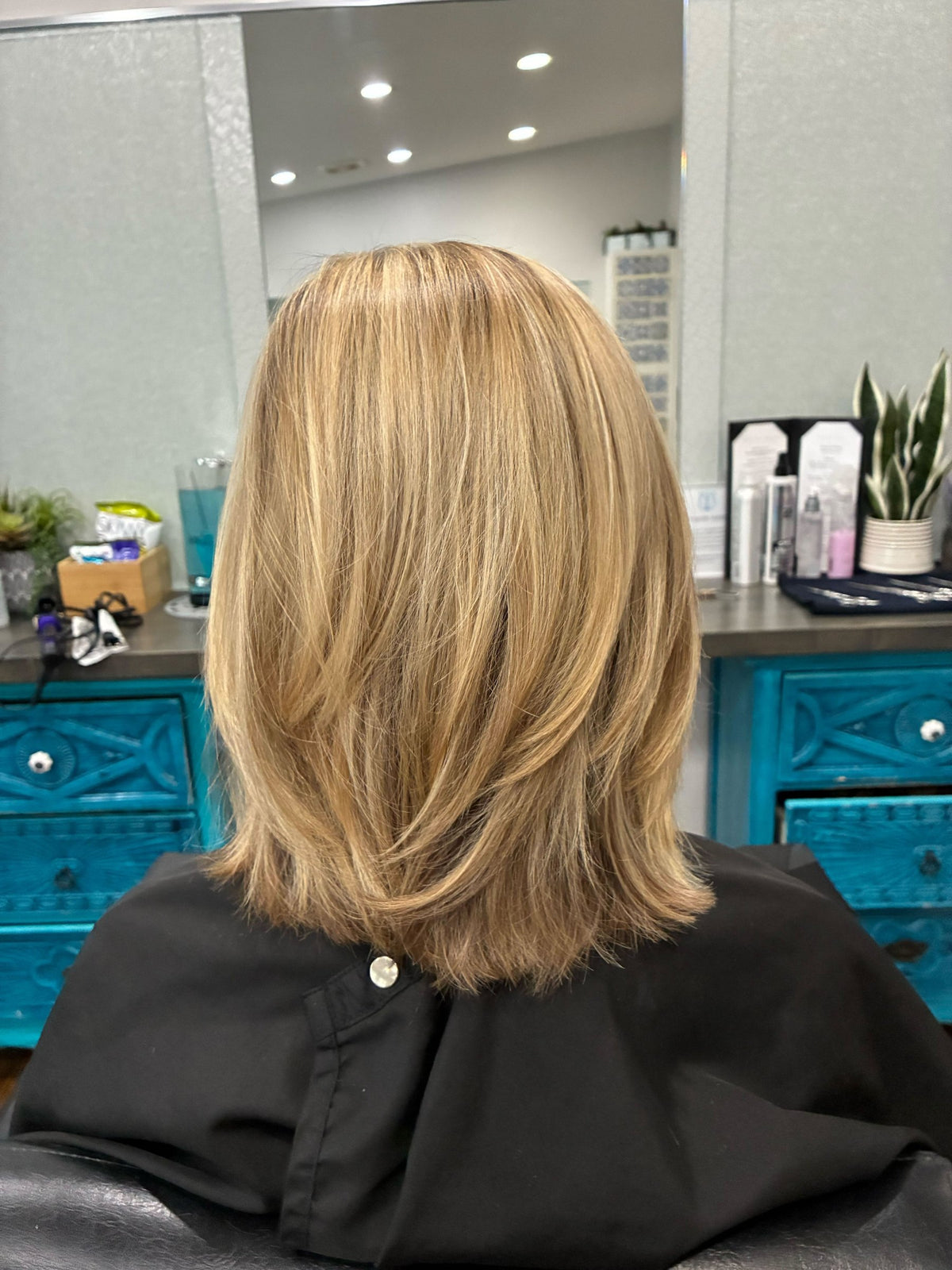 Golden blonde layers at Elevate Salon + Spa, Charlottesville VA