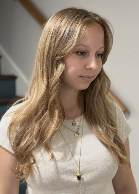 Golden blonde layers at Elevate Salon + Spa, Charlottesville VA
