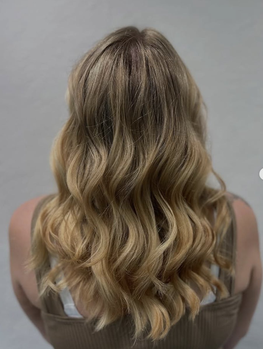 Golden blonde waves at Elevate Salon + Spa, Charlottesville VA