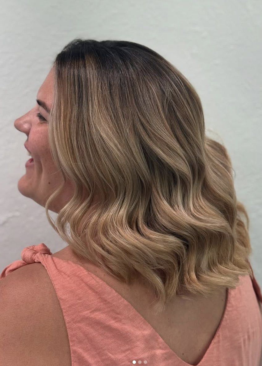 Honey blonde lob at Elevate Salon + Spa, Charlottesville VA