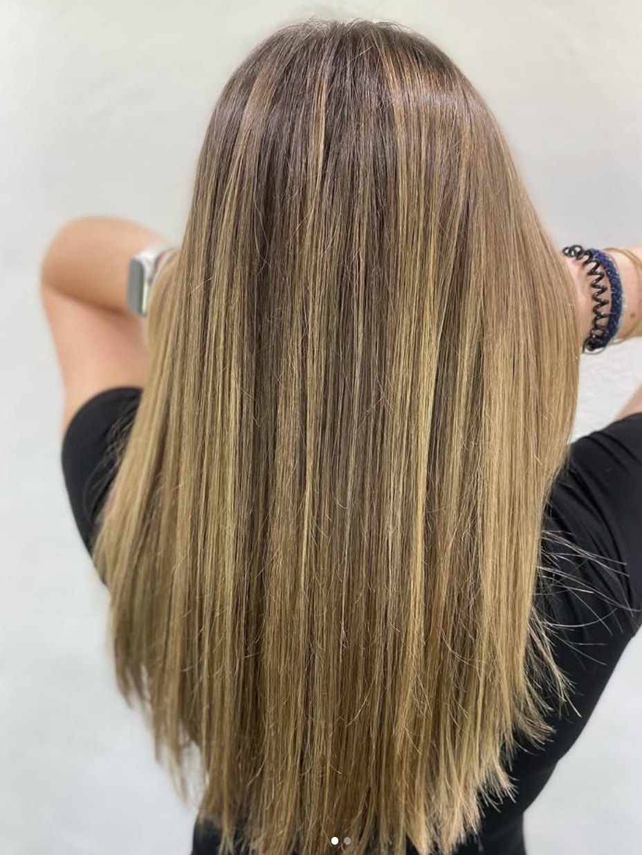 Long bronde highlights at Elevate Salon + Spa, Charlottesville VA