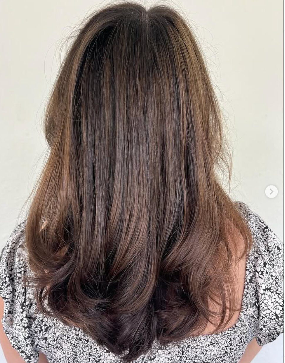 Long brunette layers at Elevate Salon + Spa, Charlottesville VA