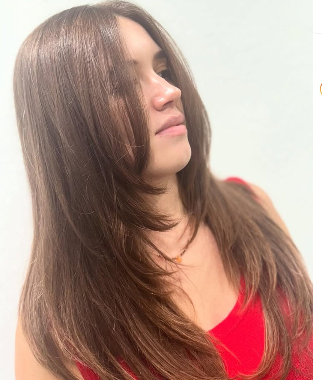 Long layered brunette at Elevate Salon + Spa, Charlottesville VA