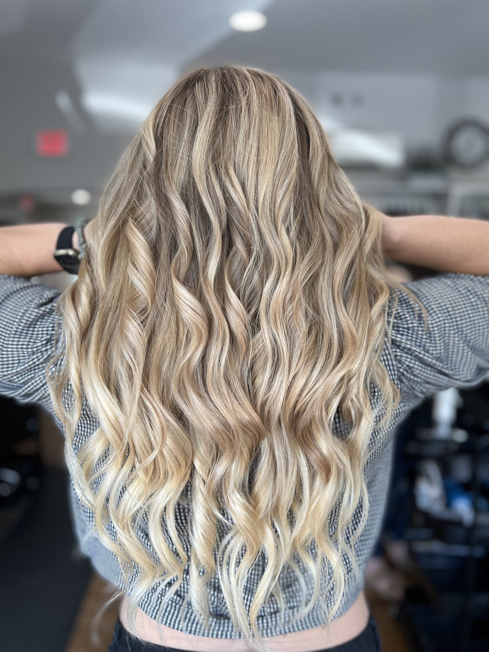 Platinum balayage extensions at Elevate Salon + Spa, Charlottesville VA