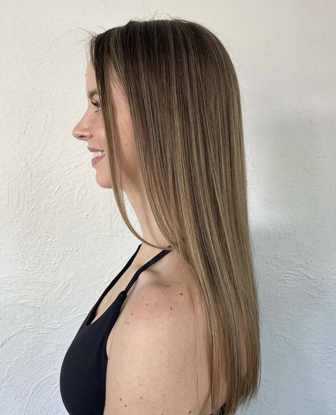 Sleek brunette balayage at Elevate Salon + Spa, Charlottesville VA