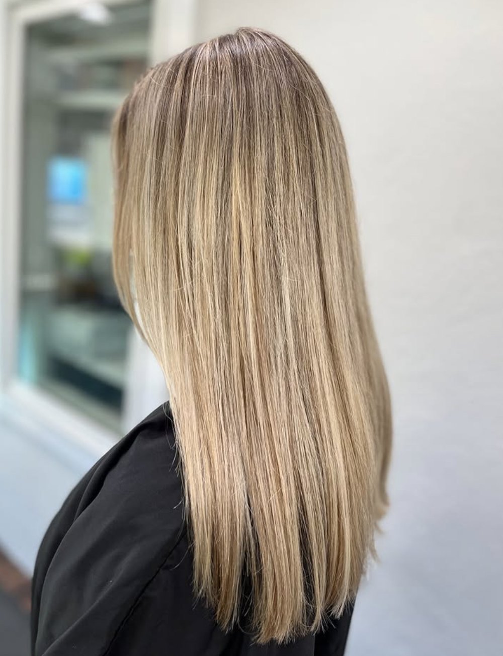 Straight blonde balayage at Elevate Salon + Spa, Charlottesville VA