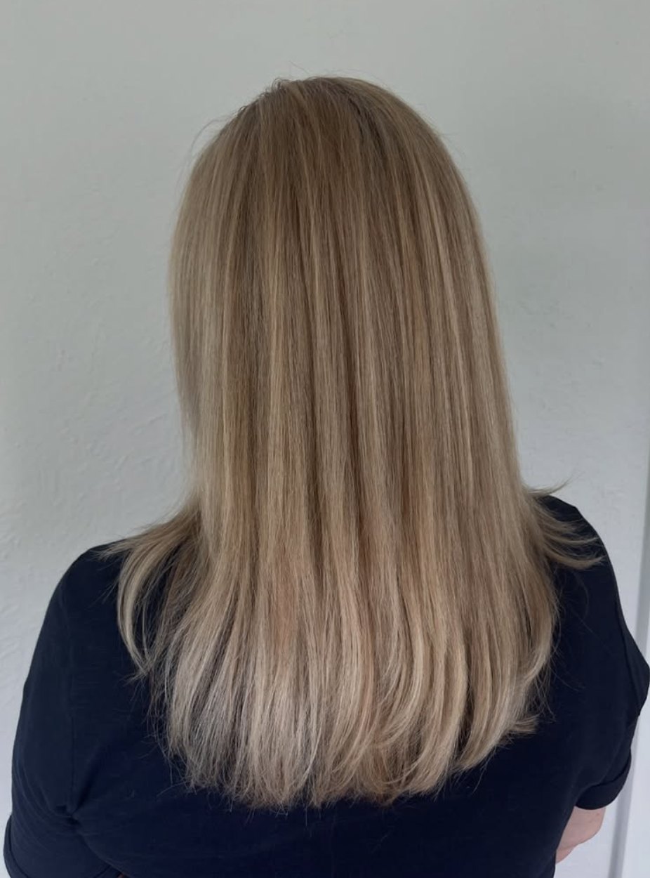 Straight bronde balayage at Elevate Salon + Spa, Charlottesville VA