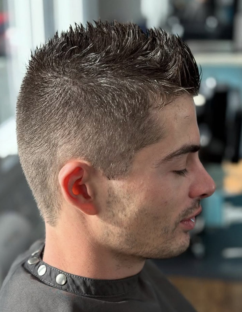 Textured short cut for men at Elevate Salon + Spa, Charlottesville VA