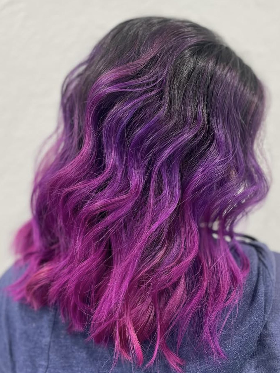 Vivid magenta balayage at Elevate Salon + Spa, Charlottesville VA